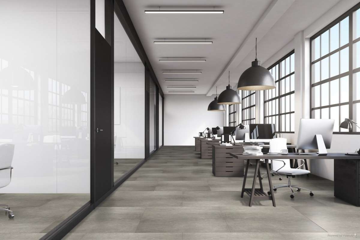 TFD Marble Light Grey Vinyl Raumbild Büro